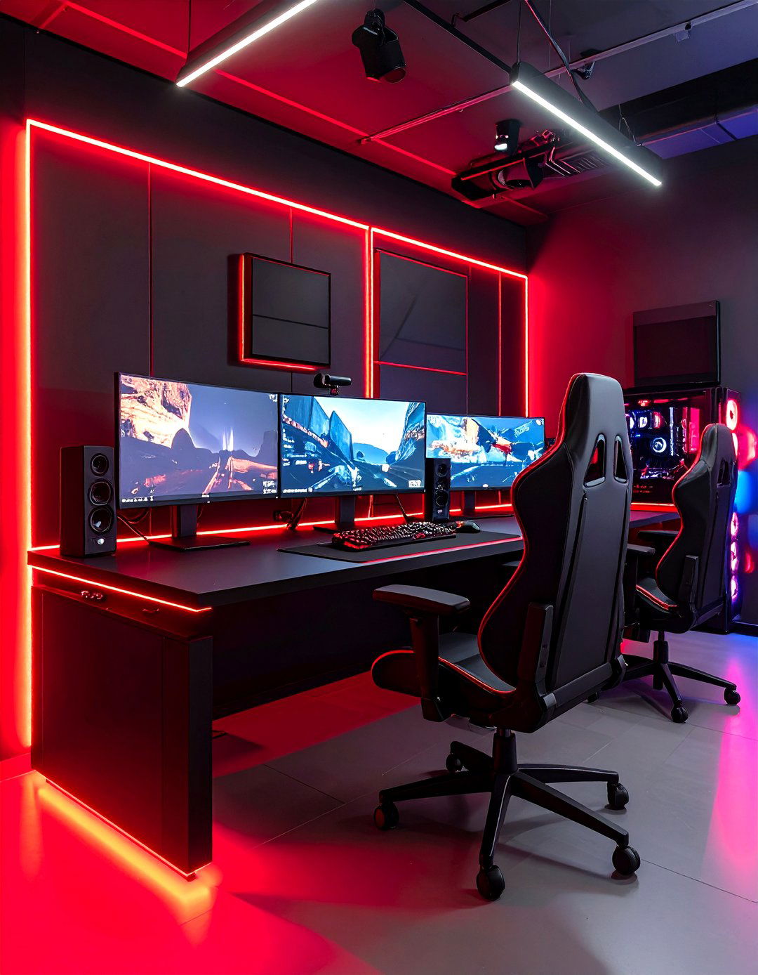 Streaming Red and Black Gaming Setup - 20 Red and Black Gaming Setup Ideas