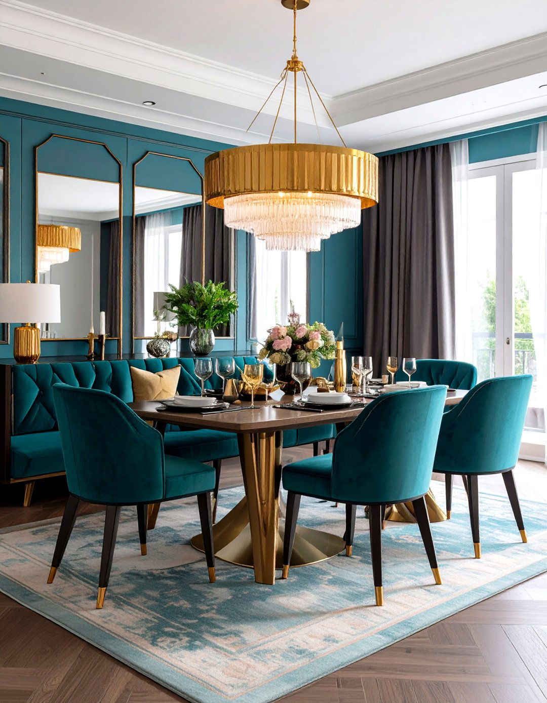 Streamlined Banquette Seating Maximizes Space - 25 Art Deco Dining Room Ideas