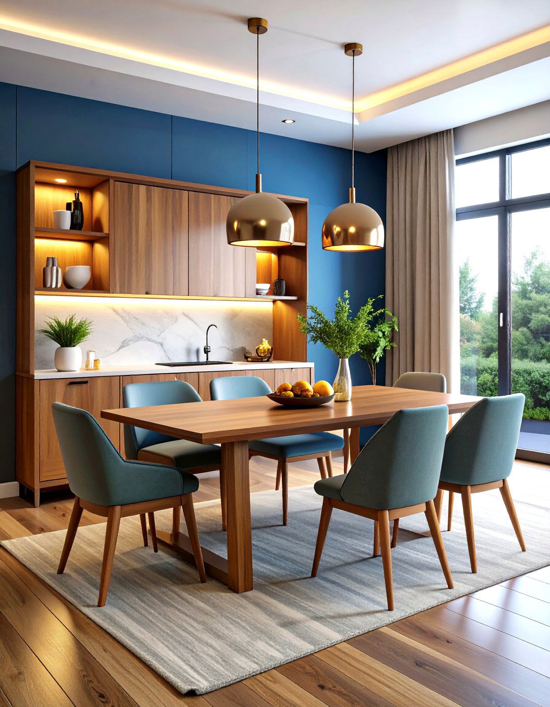 Streamlined Minimalist Dining Room Hutch with Hidden Hardware - 20 Dining Room Hutch Ideas