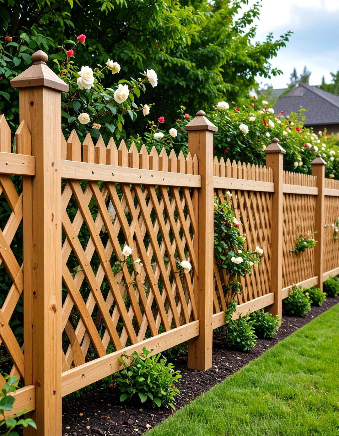 Streetside Lattice Fence - 20 Small Garden Fence Ideas