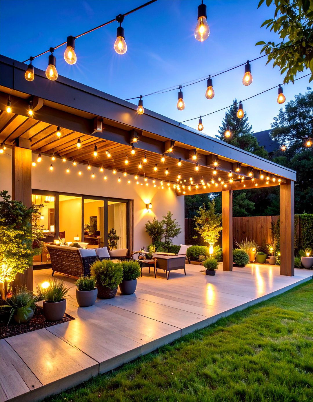 String Light Canopy Outdoor Decor Ideas - 20 Outdoor Decor Ideas