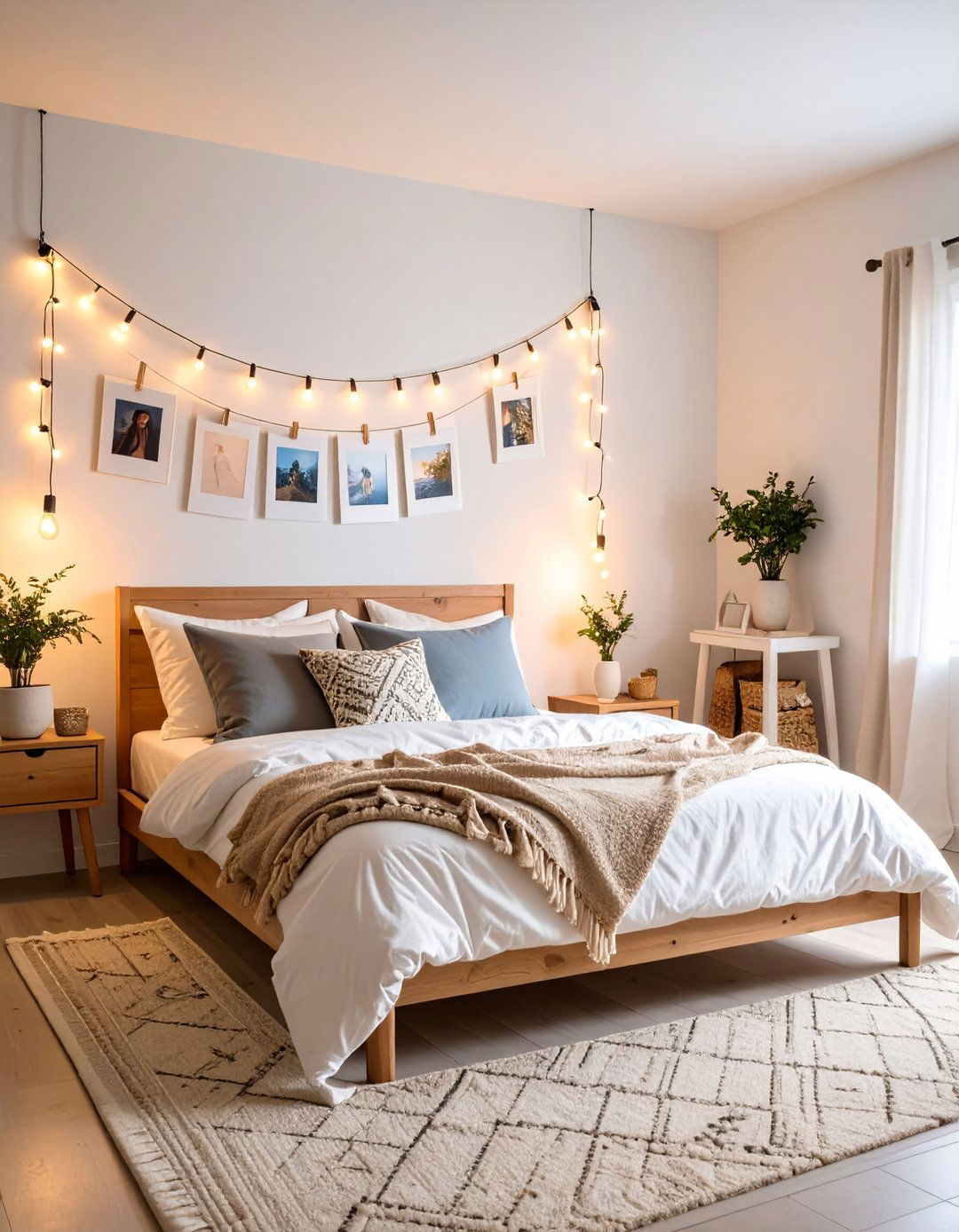 String Light Clip Display for Cozy Glow - 20 Family Picture Wall Ideas