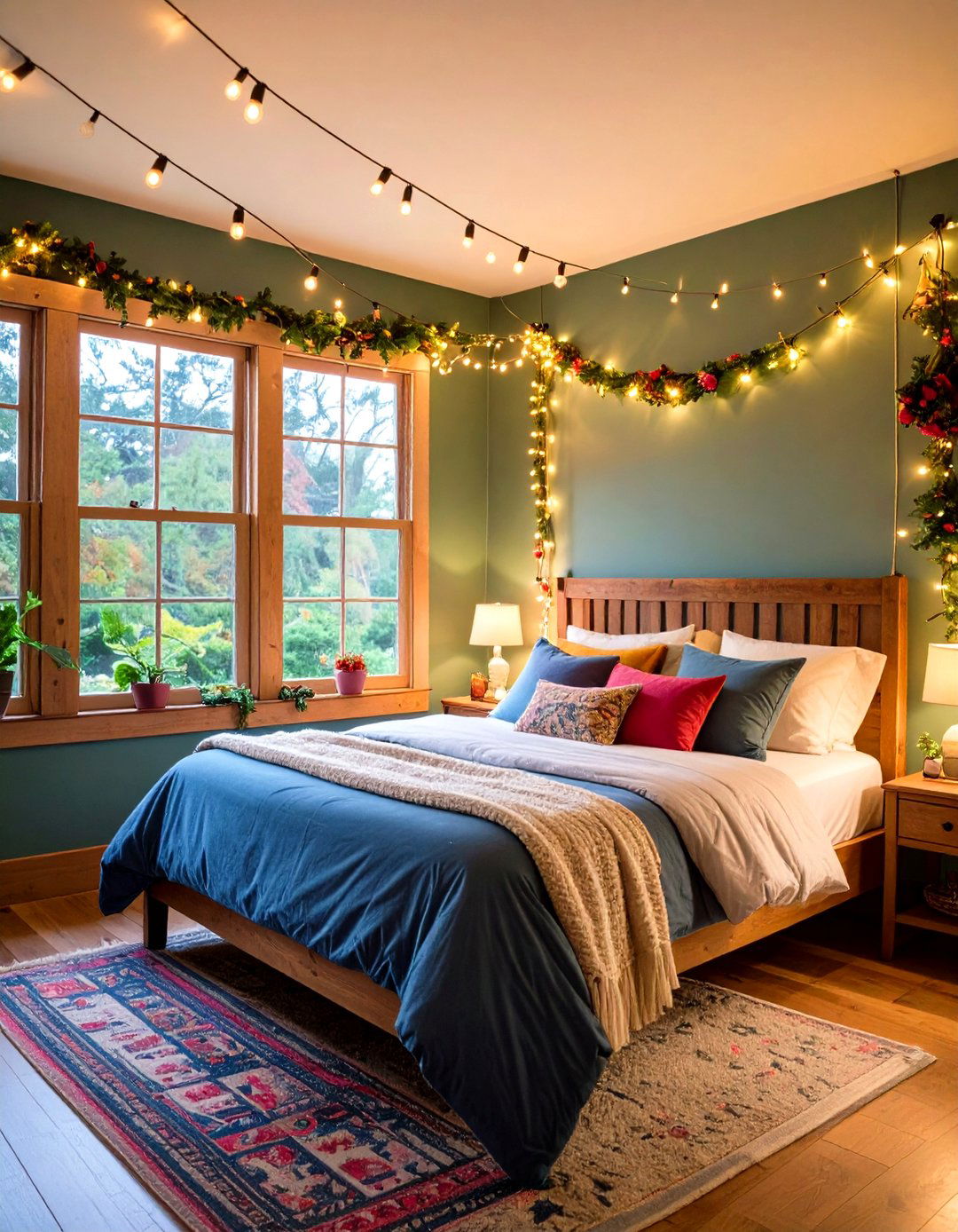 String Lights - 20 Small Bedroom Lighting Ideas