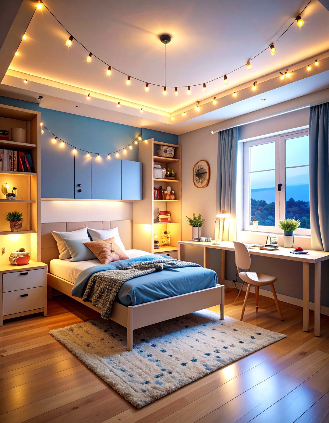 String Up LED Strip Lights for Programmable Ambience - 20 Dorm Room Decorating Ideas