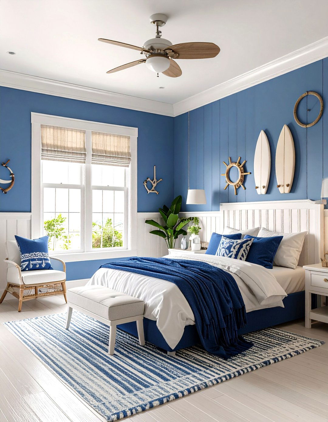 Striped Boys Room Paint Design for Visual Interest - 20 Boys Room Paint Ideas