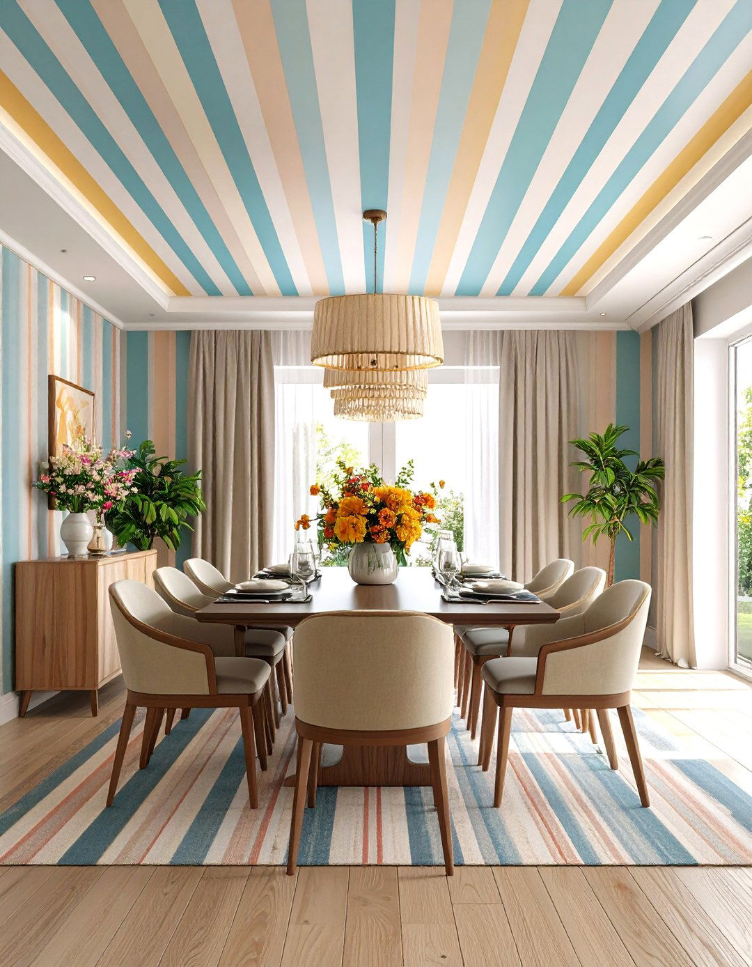 Striped Ceiling Wallpaper Designs - 20 Ceiling Wallpaper Ideas
