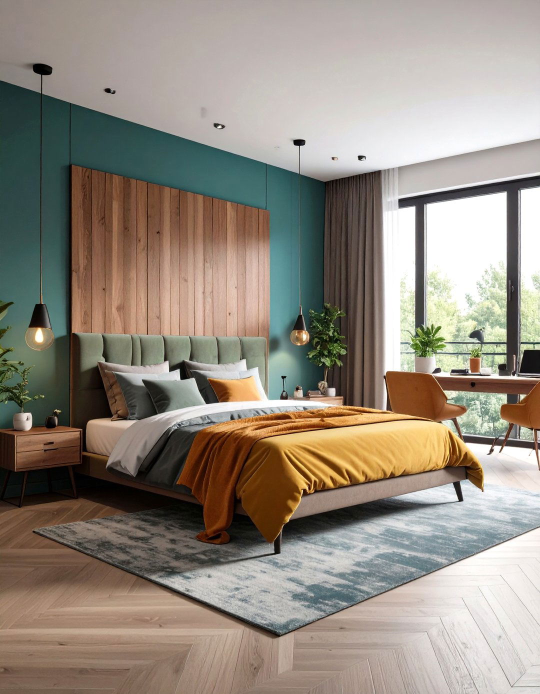 Studio Friendly Headboard Wall - 20 Half Wall Ideas