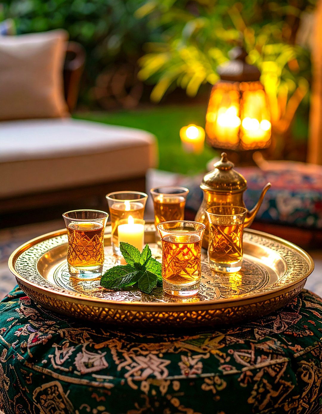 Style Metal Trays for Everyday Ceremony - 20 Bohemian Moroccan Living Room Ideas