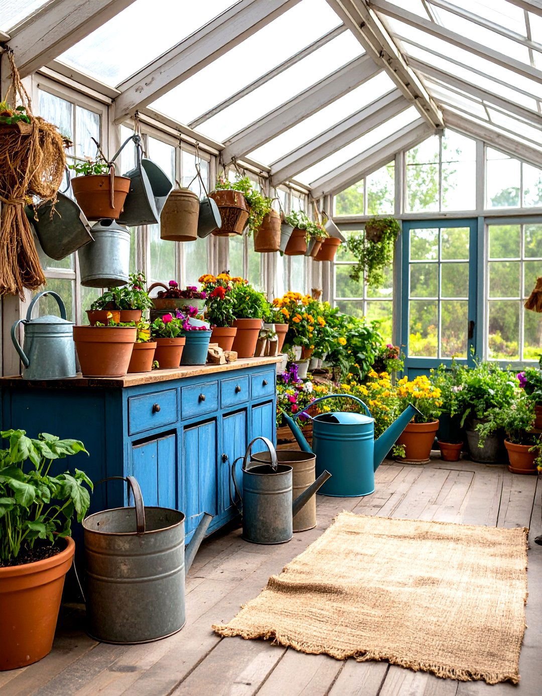 Style a Rustic Farmhouse Greenhouse Interior - 20 Greenhouse Room Ideas