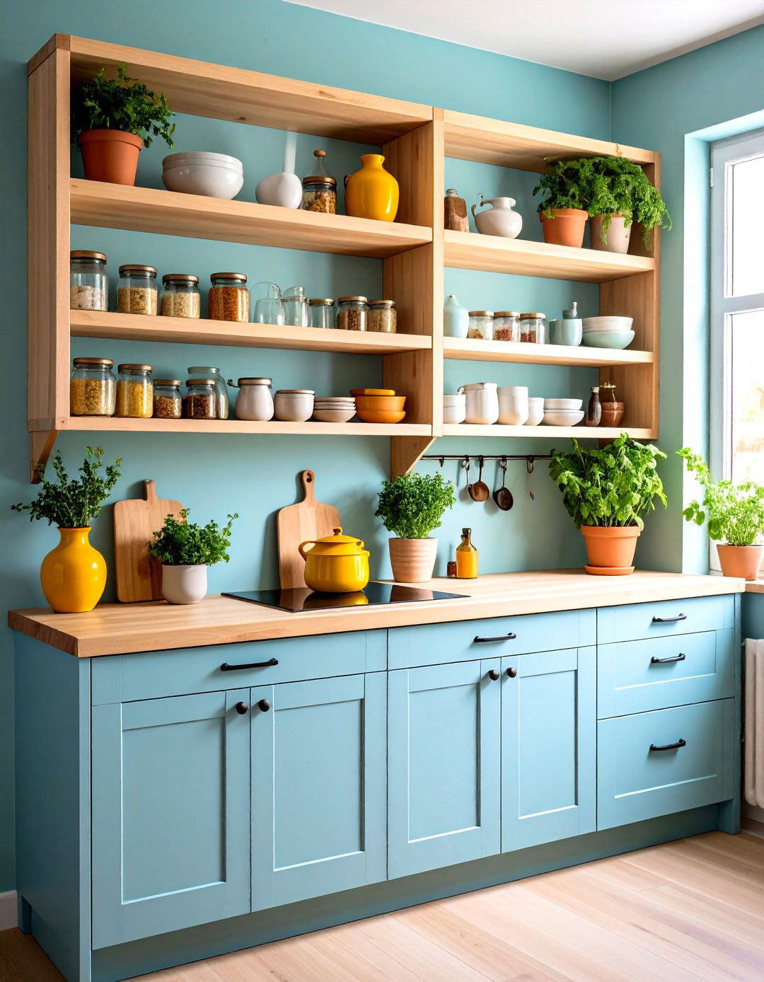 Styled Shelves - 20 Small Galley Kitchen Ideas on a Budget