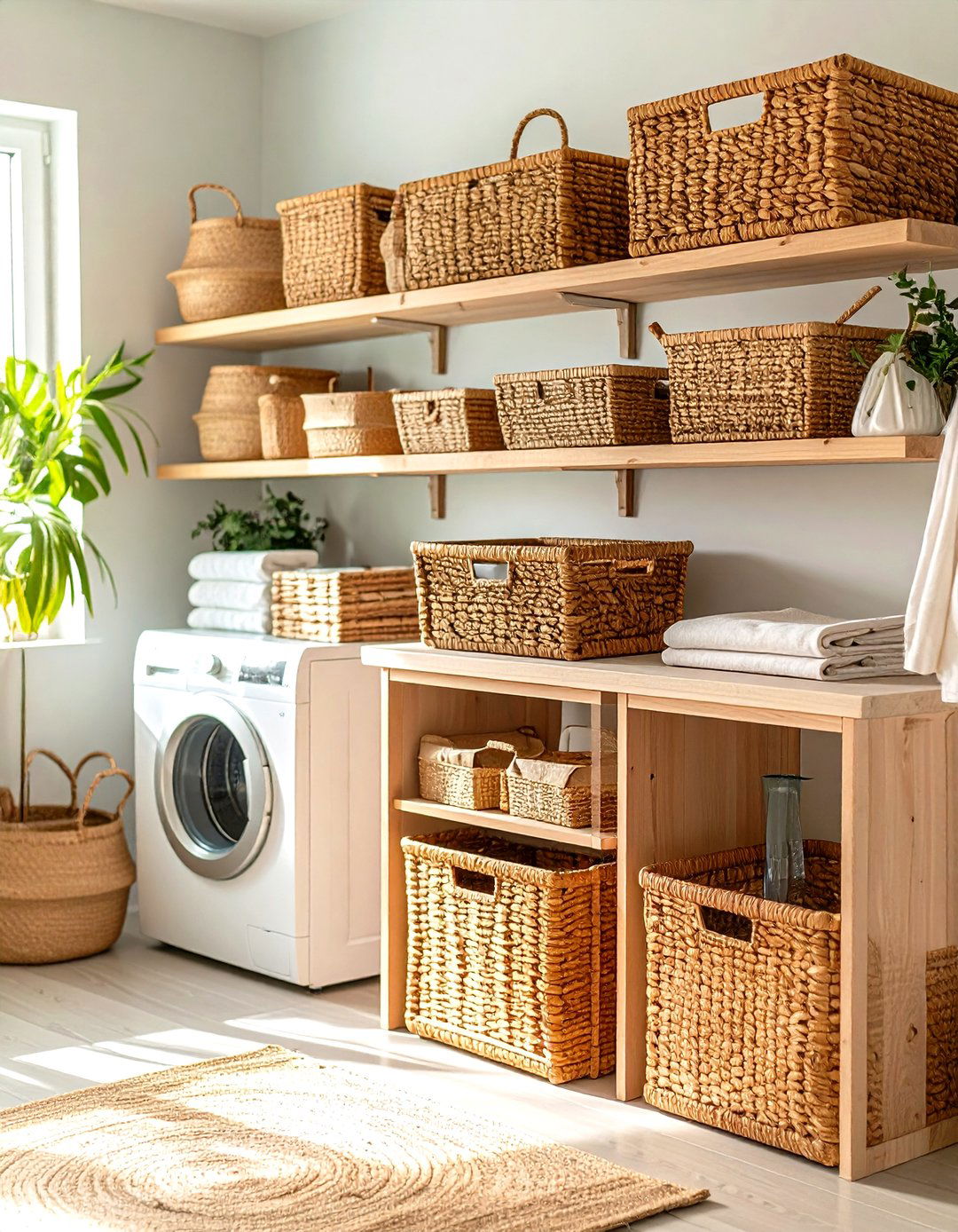 Stylish Open Baskets and Bins - 20 Utility Room Ideas