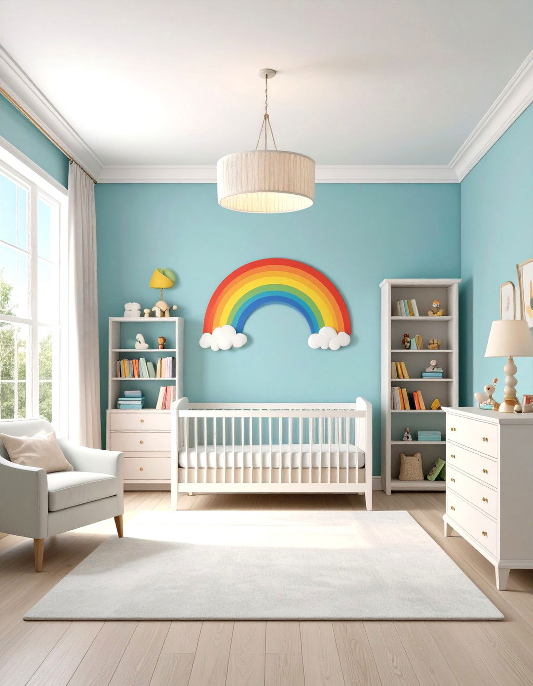 Subtle Rainbow Nursery Accent Approach - 20 Rainbow Nursery Ideas