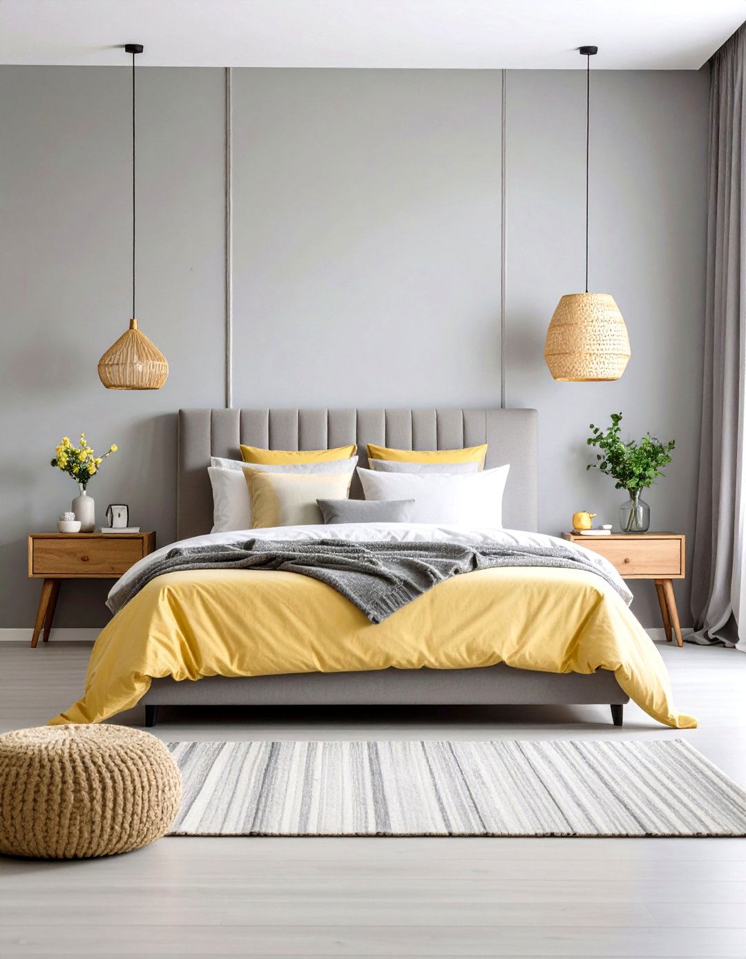 Subtle Yellow and Grey Bedroom Sophistication - 20 Yellow and Grey Bedroom Ideas