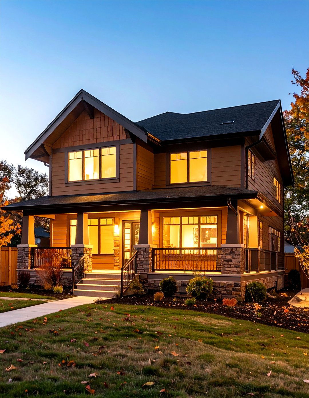 Suburban Split Level Chestnut Refresh - 20 Dark Brown House With Black Trim