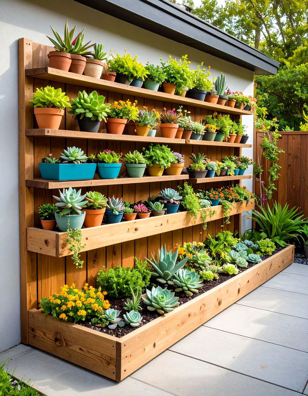 Succulent Displays - 20 Small Backyard Landscaping Ideas