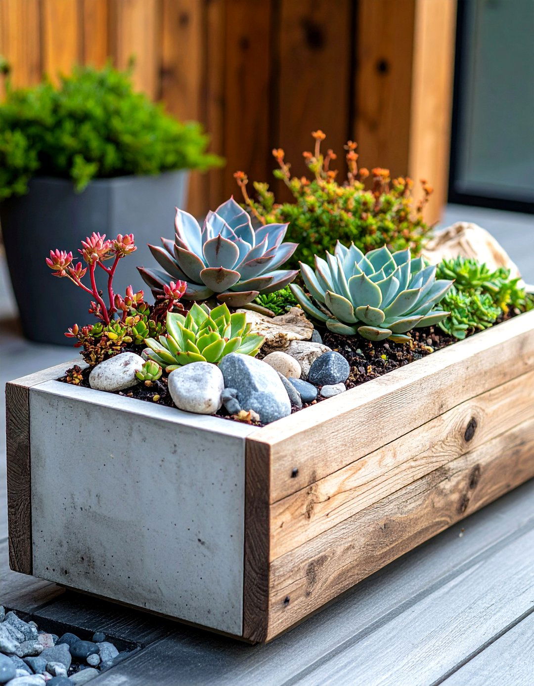 Succulent Fall Flower Box Container Garden - 20 Fall Flower Box Ideas