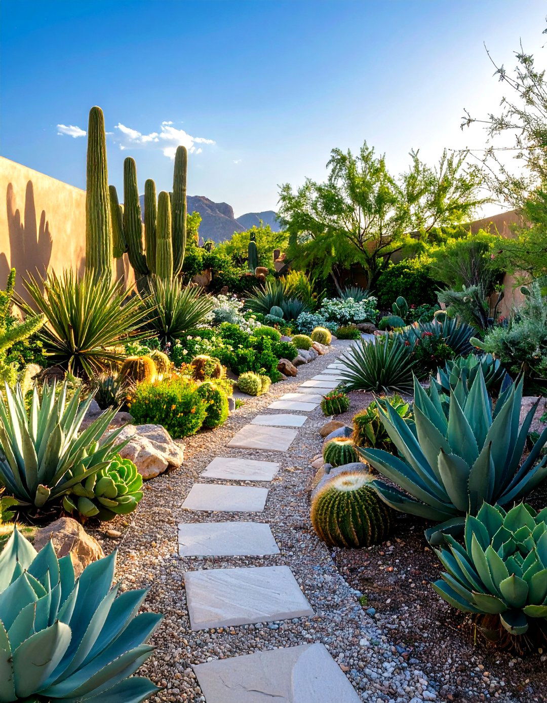 Succulent Garden Border Desert Style - 20 Low Maintenance Garden Border Ideas