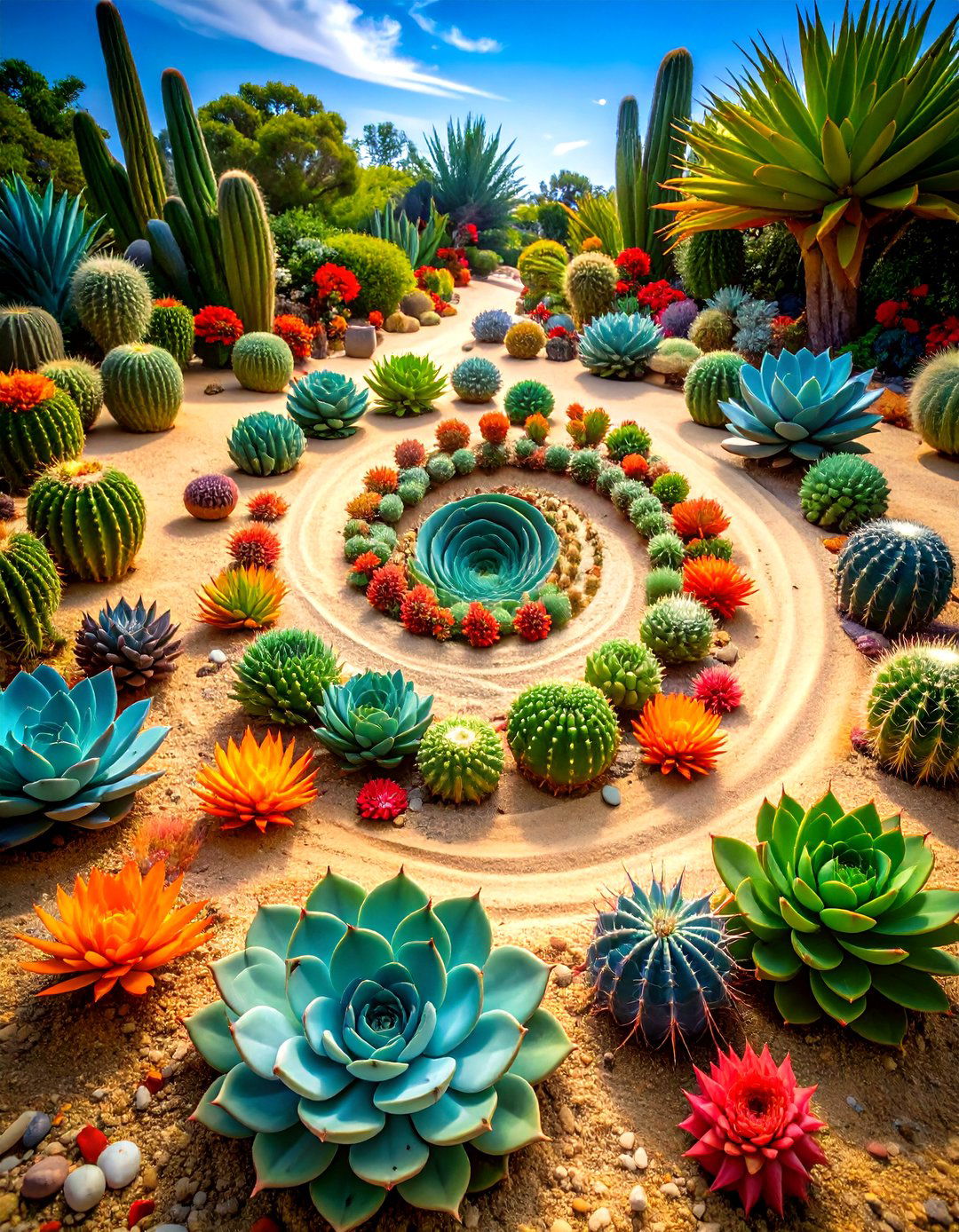 Succulent Only Spiral - 20 Spiral Garden Design Ideas