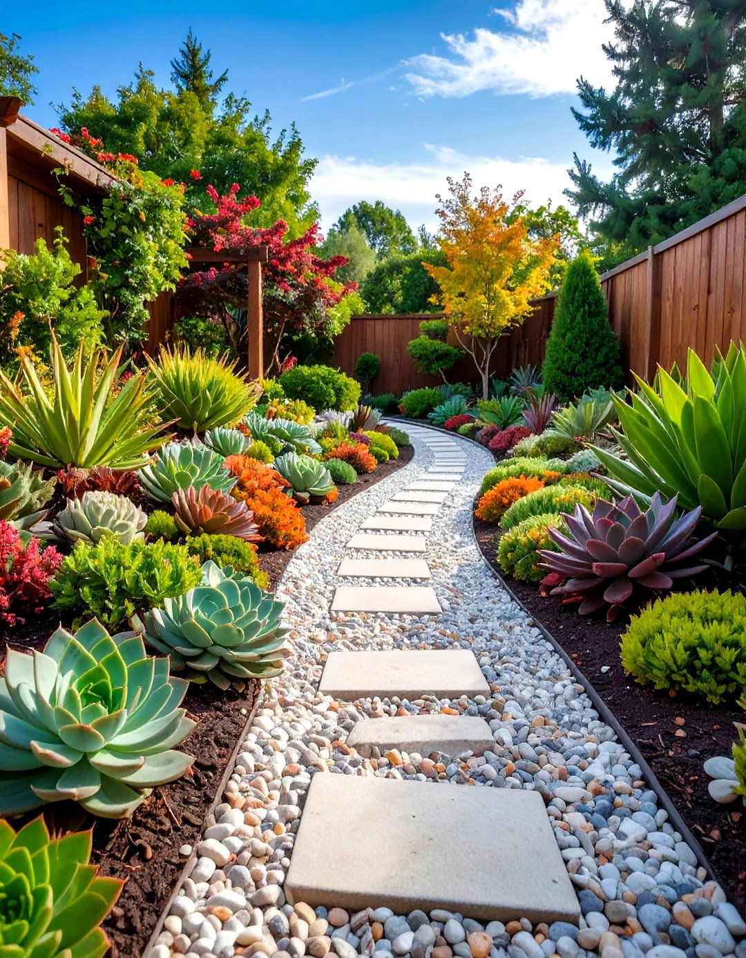 Succulent Pathways - 20 Succulent Garden Ideas
