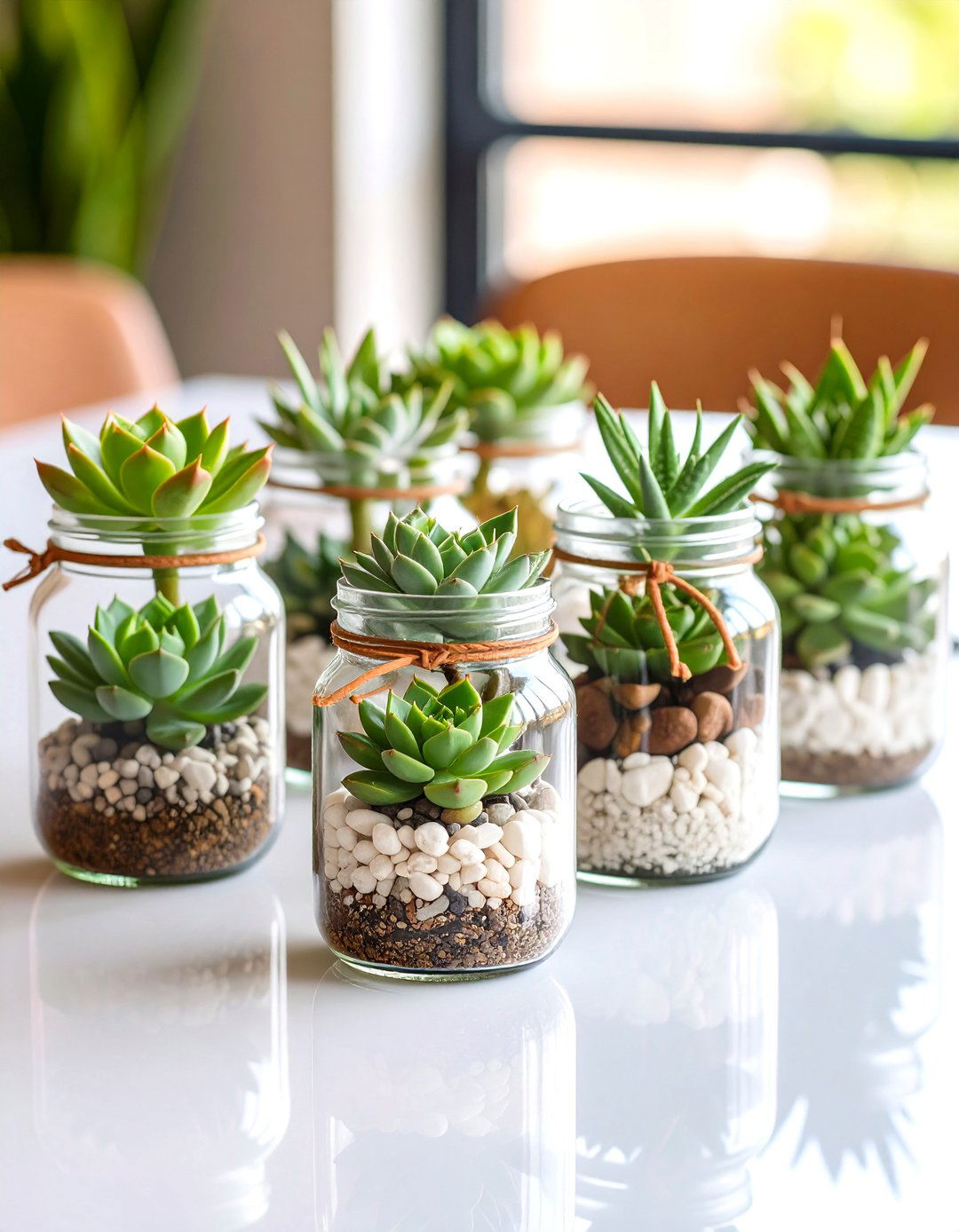 Succulent Terrarium Jar - 20 Mason Jar Centerpiece Ideas