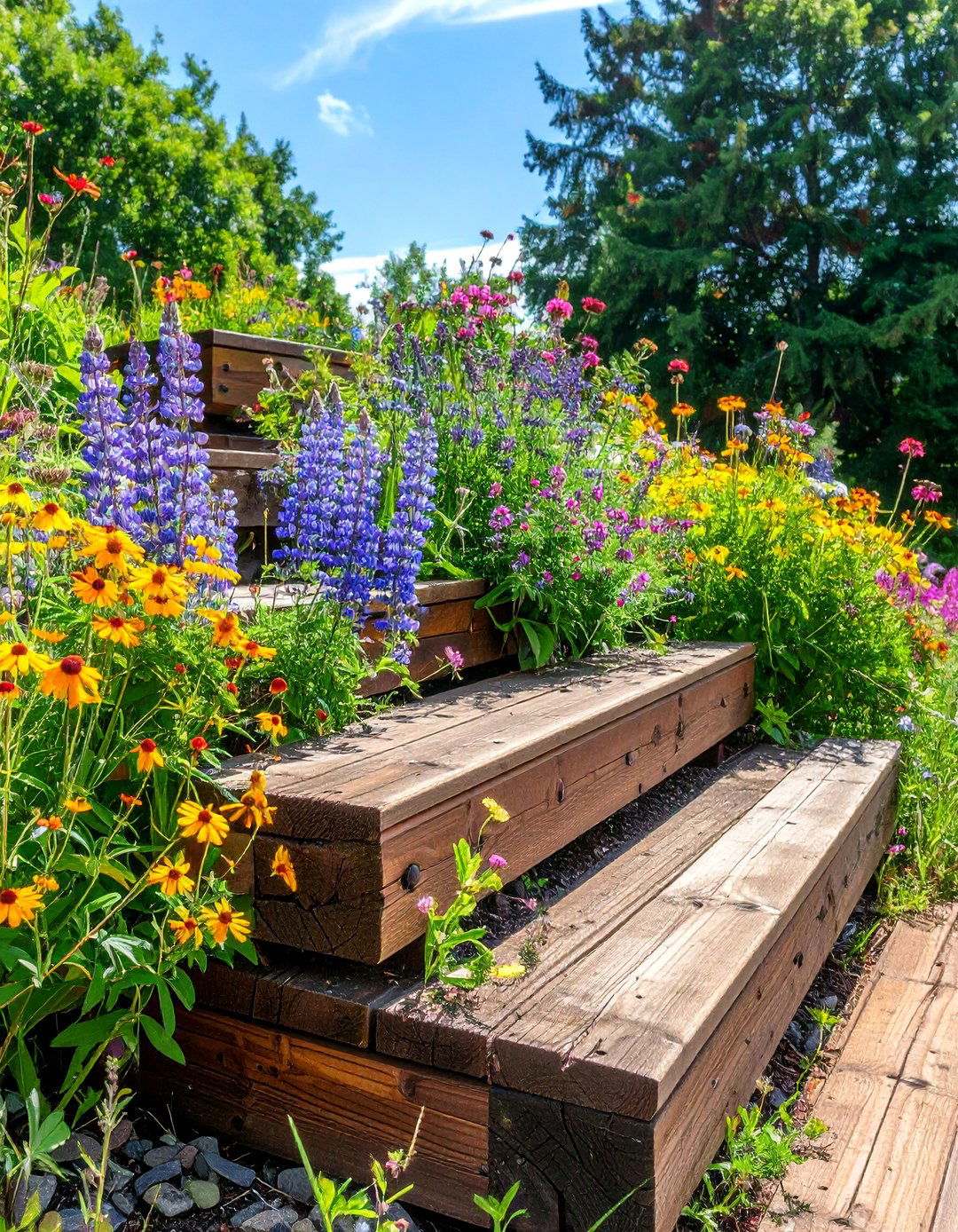 Sun Drenched Succulent Terraces - 20 Terraced Garden Ideas