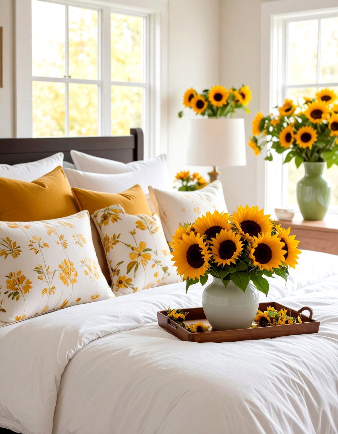 Sunflower Accents Galore - 20 Sunflower Bedroom Ideas