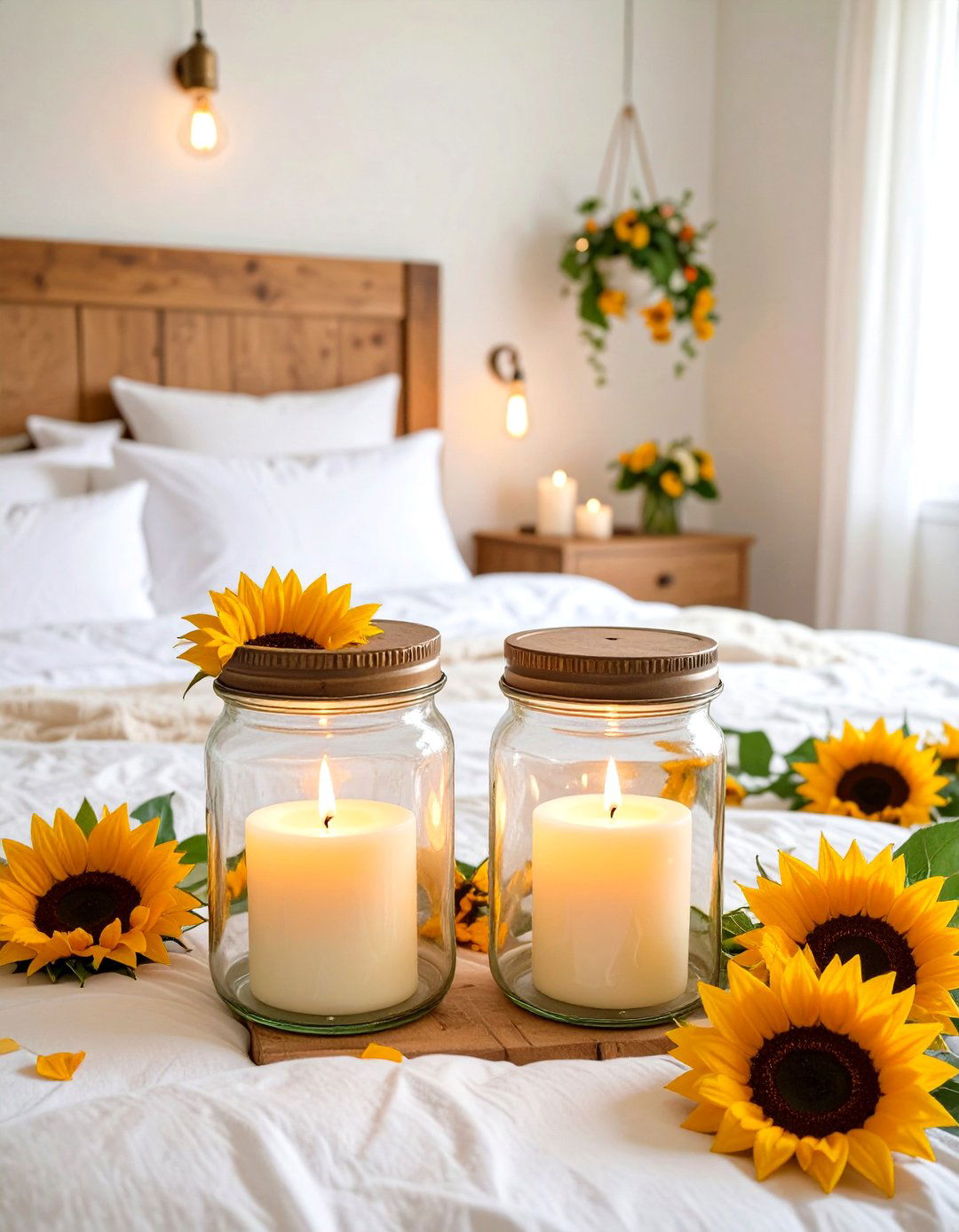Sunflower Gallery Wall - 20 Sunflower Bedroom Ideas