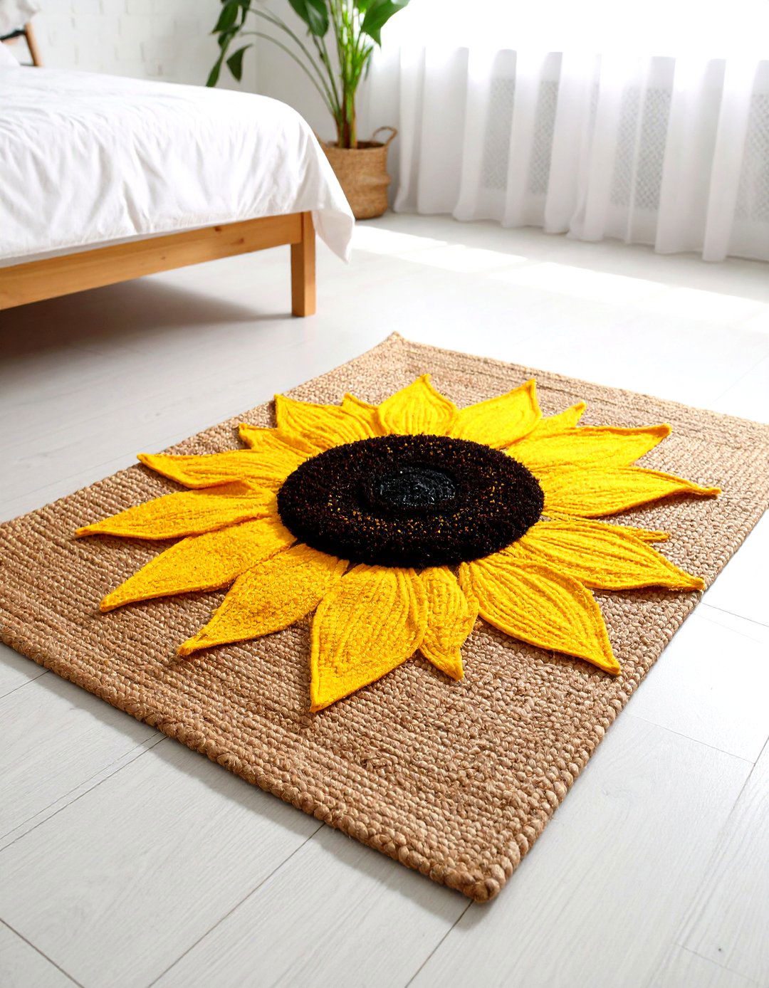 Sunflower Rug Renaissance - 20 Sunflower Bedroom Ideas