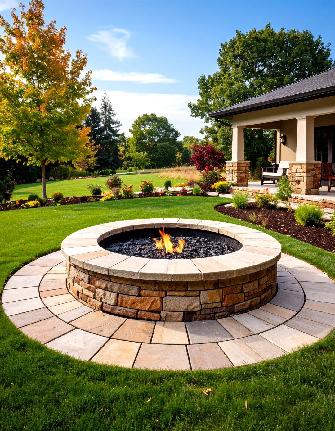 Sunken In Ground Brick Fire Pit - 20 Brick Fire Pit Ideas