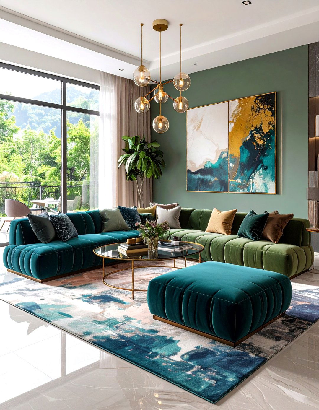 Sunken Living Room with Conversation Pit Design - 20 1980s Living Room Ideas