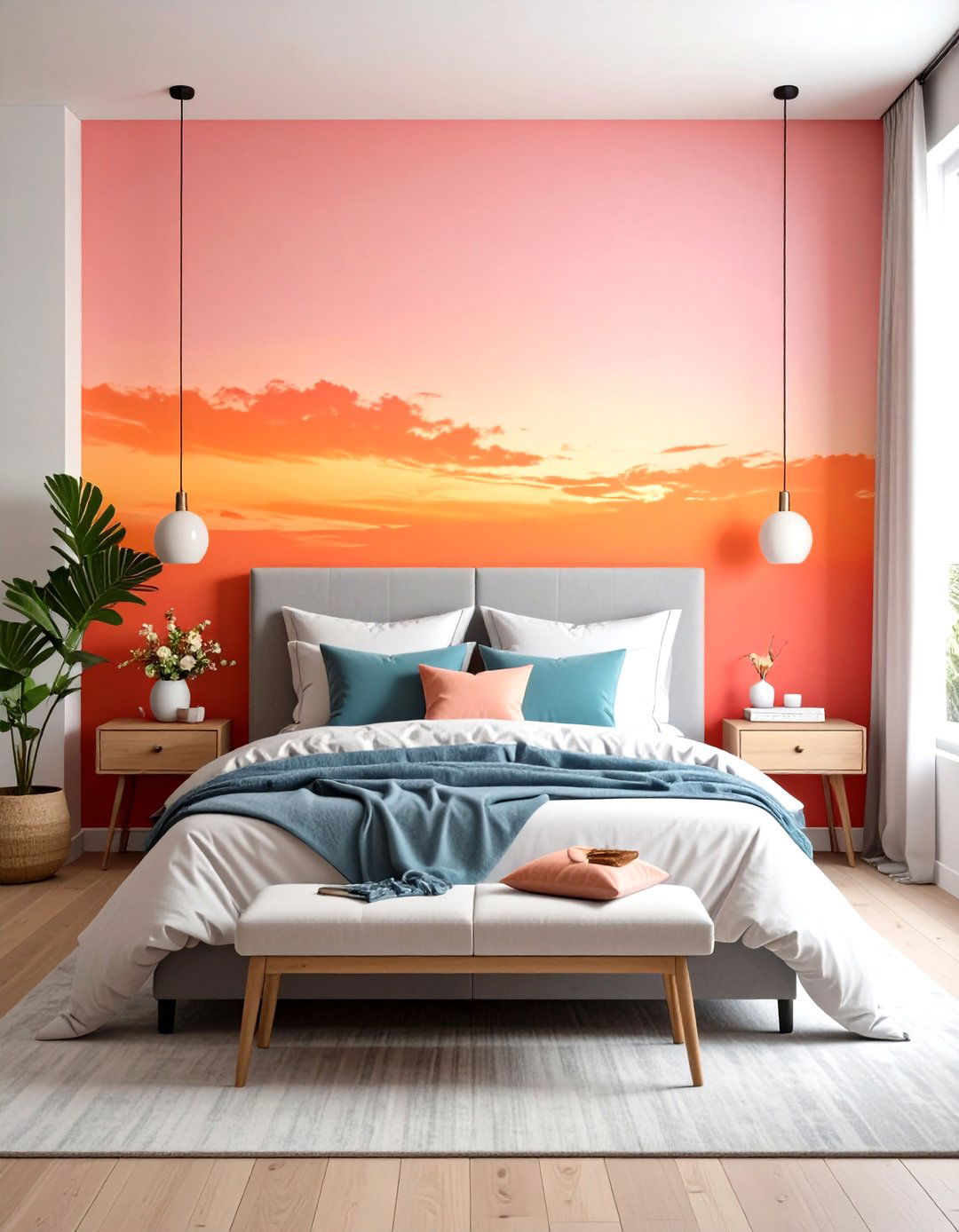 Sunset Inspired Wall Painting Idea - 20 Wall Painting Ideas of Any Room