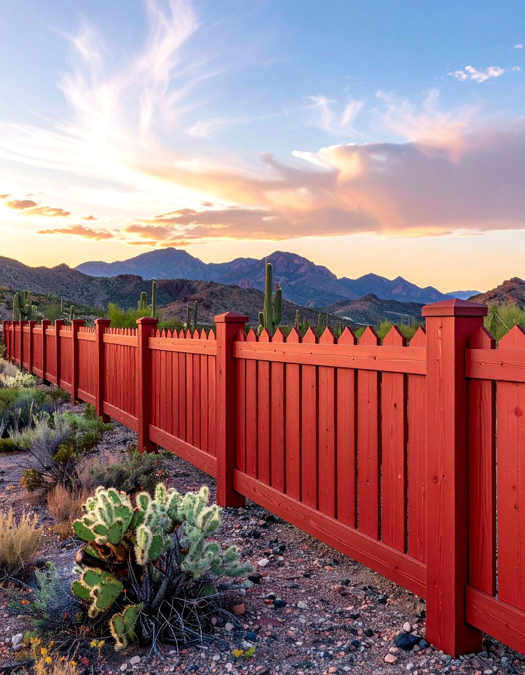 Sunset Red - 20 Vinyl Fence Colors
