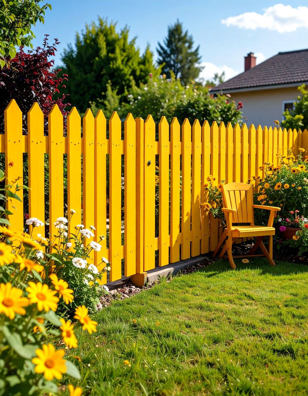 Sunshine Yellow Fence for Instant Cheer - 20 Fence Paint Colours