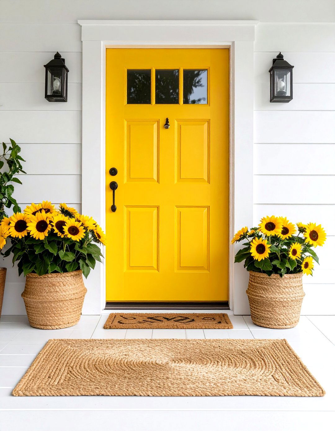 Sunshine Yellow Front Door to Spark Joy - 20 Front Door Color Ideas