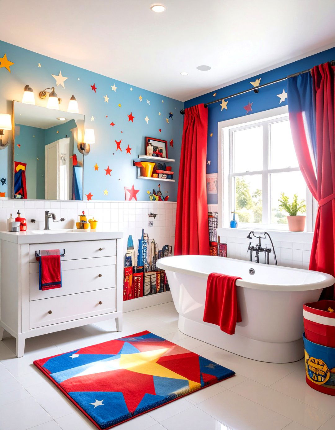 Superhero Headquarters Kids Bathroom - 20 Kids Bathroom Ideas