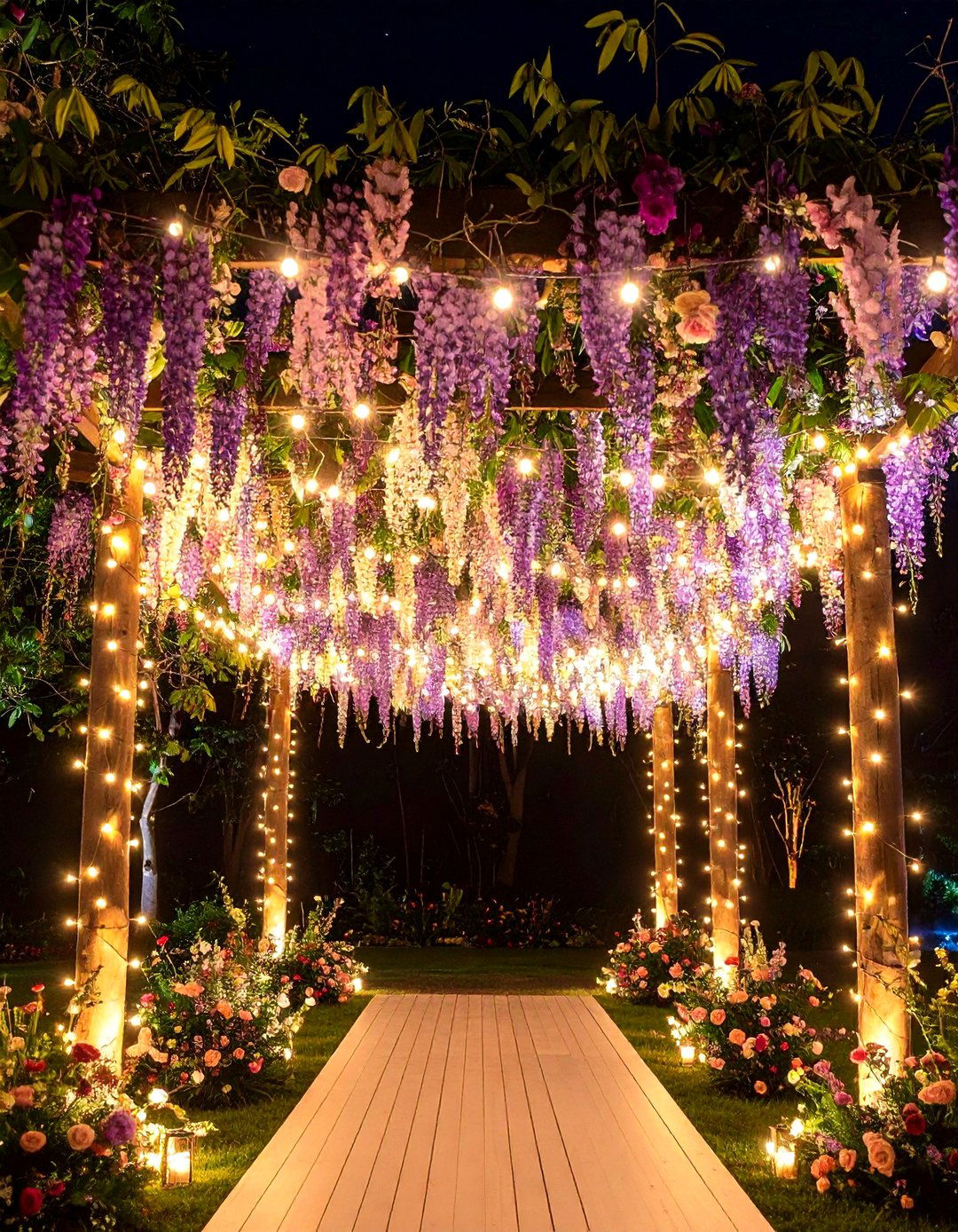 Suspended Floral Canopy for Untamed Romance - 20 Glamorous Wedding Ideas