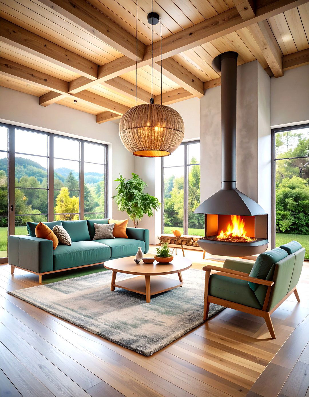 Suspended Log Burner Floating Design - 20 Log Burner Ideas
