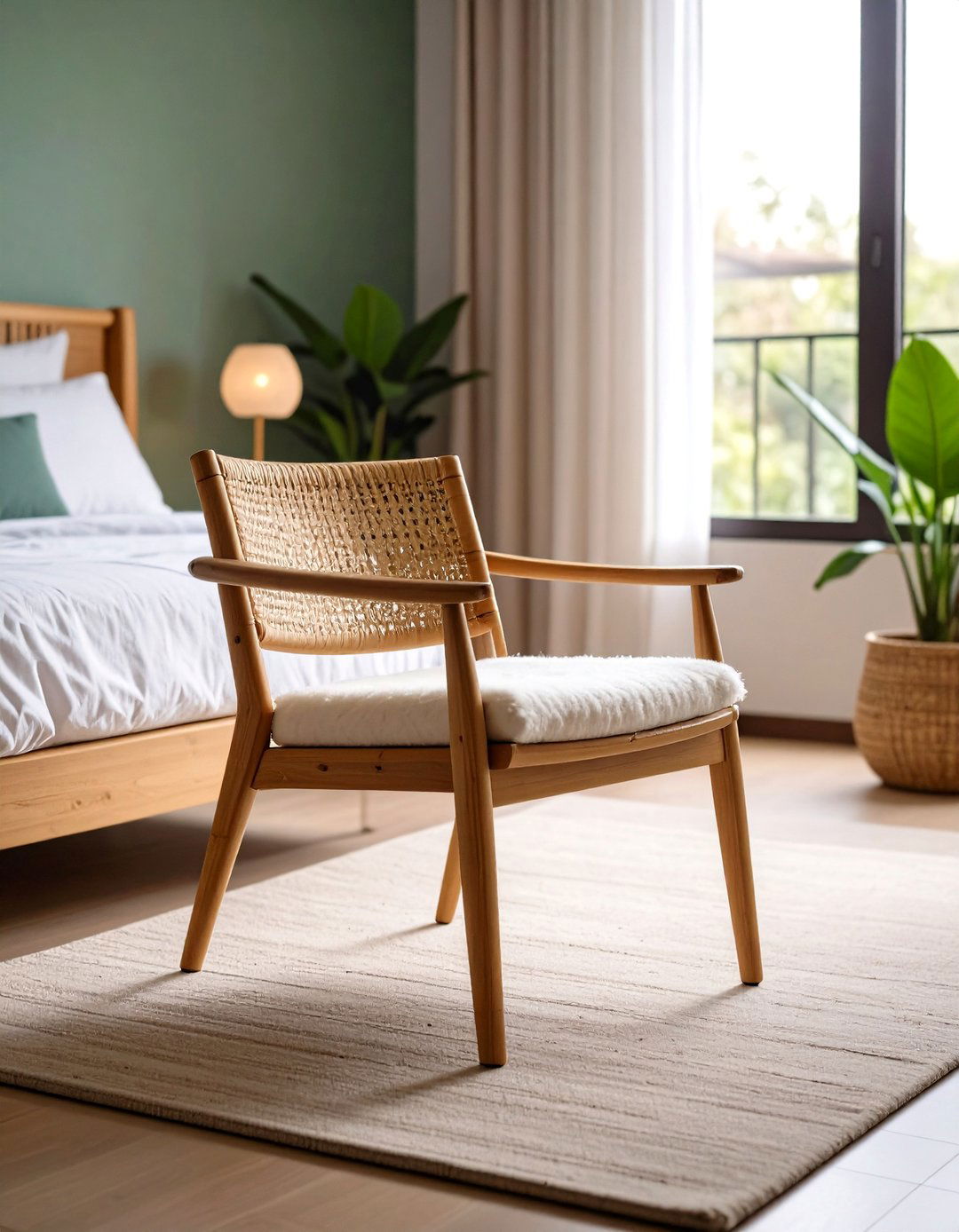 Sustainable Bamboo Bedroom Chair for Eco Style - 20 Bedroom Chair Ideas