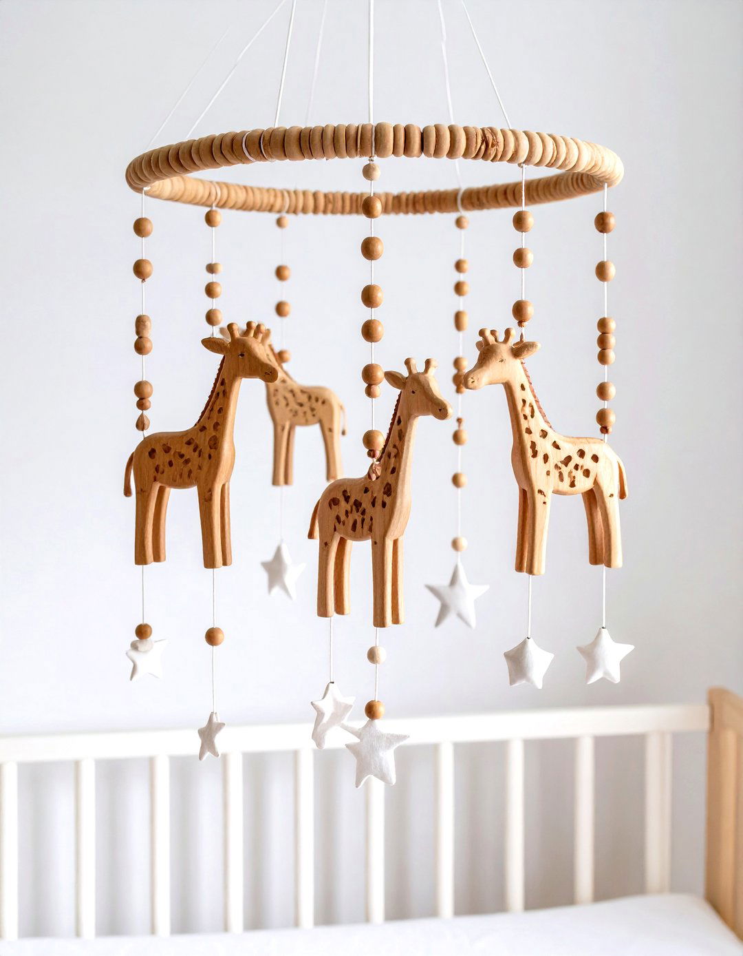 Sustainable Bamboo Giraffe Mobile - 20 Giraffe Nursery Ideas