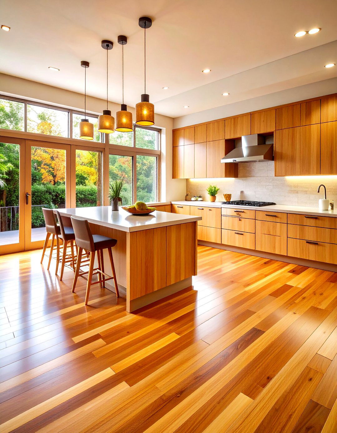 Sustainable Bamboo Kitchen Flooring - 20 Kitchen Floor Ideas
