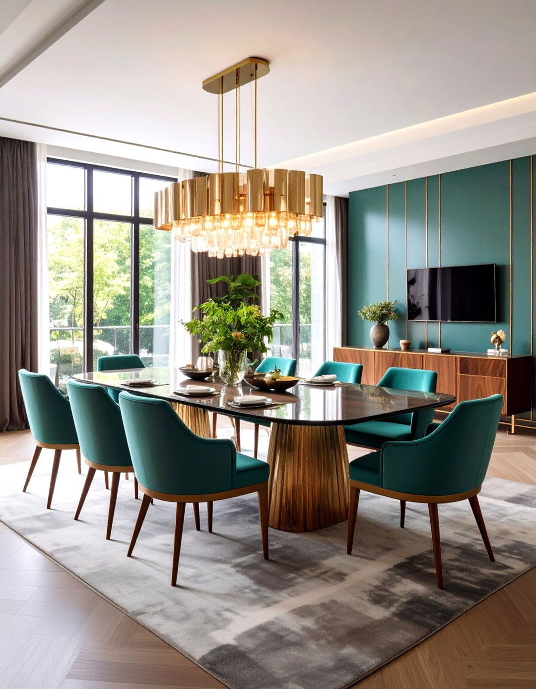 Sustainable Deco Materials Update Tradition - 25 Art Deco Dining Room Ideas