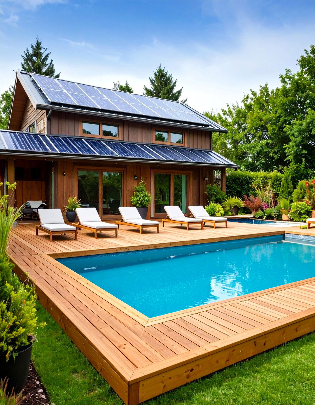 Sustainable Eco Friendly Pool Deck with Green Materials - 20 Pool Deck Ideas