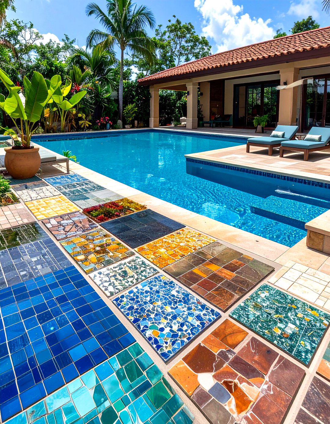 Sustainable Eco Friendly Pool Tile Collections - 20 Pool Tile Ideas