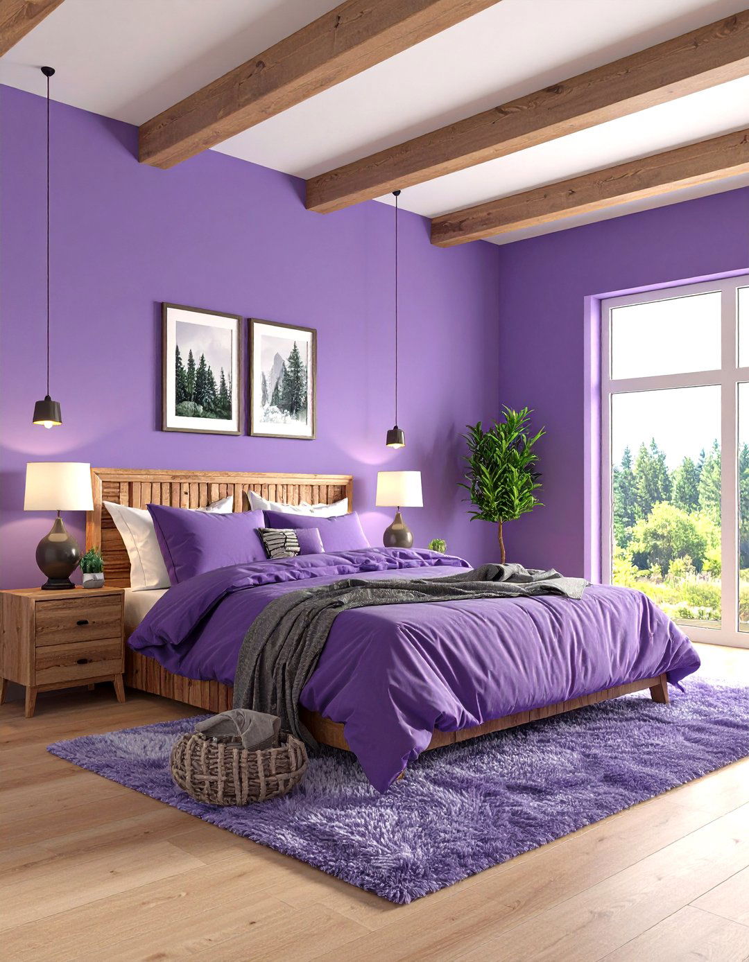 Sustainable Low VOC Dark Purple Paint Choice - 20 Dark Purple Bedroom Ideas
