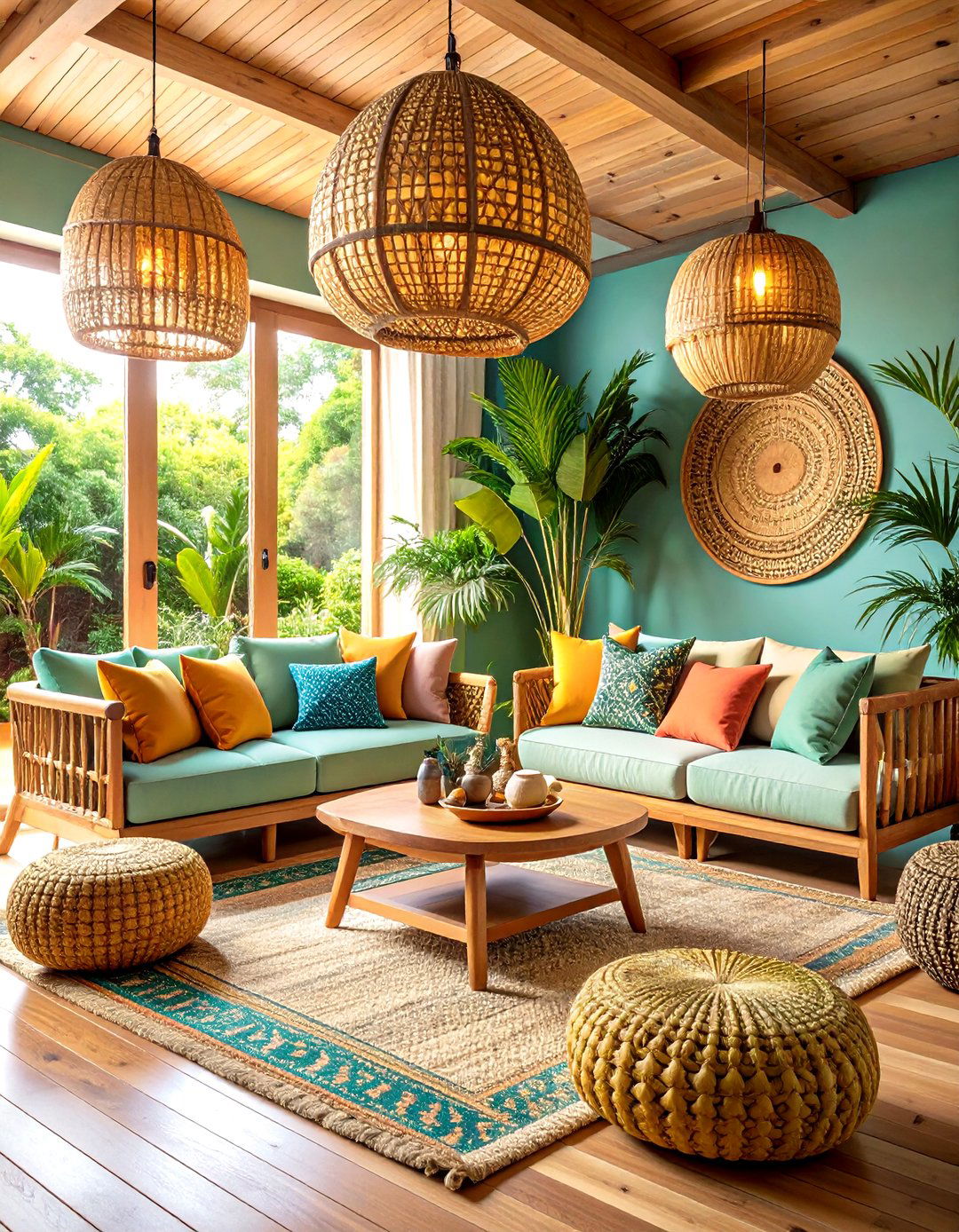 Sustainable Luxury Living Room with Reclaimed Materials - 20 Luxury Living Room Ideas