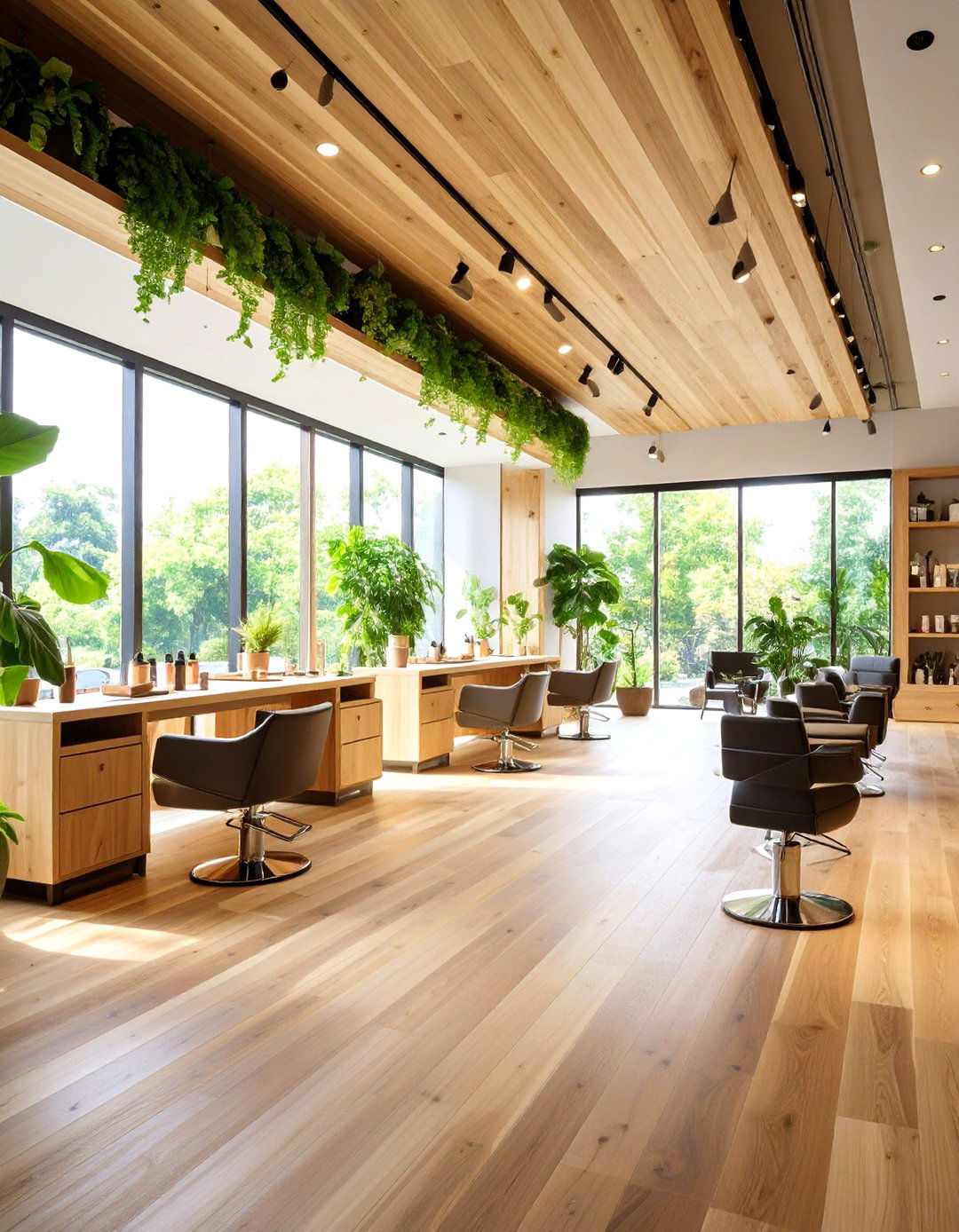 Sustainable Materials - 20 Small Salon Interior Design Ideas