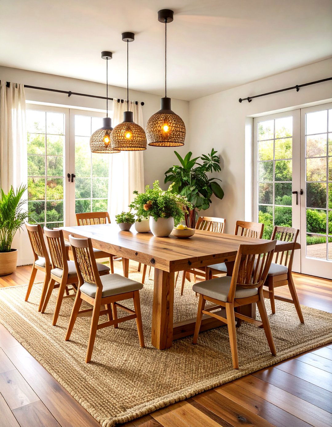 Sustainable Modern Dining Room with Reclaimed Materials - 20 Modern Dining Room Ideas