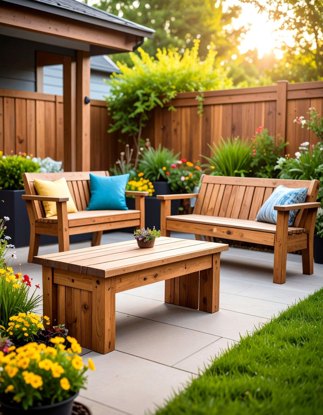 Sustainable Outdoor Seating with Recycled Materials - 20 Outdoor Seating Ideas