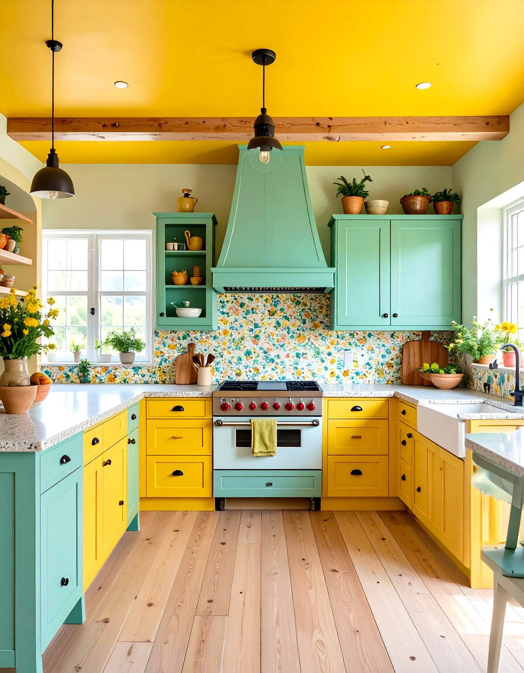 Sustainable Paint Choices for Vibrant Kitchen - 20 Green and Yellow Kitchen Ideas