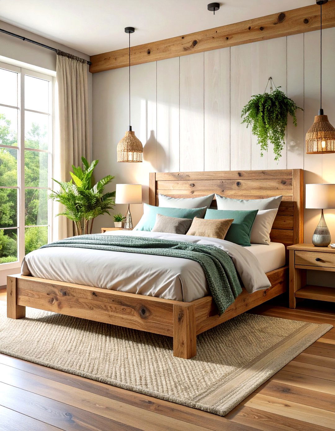 Sustainable Reclaimed Wood Bed Design with Live Edge Features - 20 Unique Bed Design Ideas